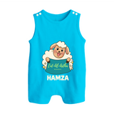 Eid Al Adha Cute Sheep Personalized Baby Button Romper - SKY BLUE - New Born (Chest 18")