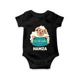 Eid Al Adha Cute Sheep Personalized Baby Romper - BLACK - New Born (Chest 14")
