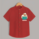 Eid Al Adha Cute Sheep Personalized Baby Shirt - RED - 0 - 6 Months Old (Chest 23")
