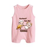Qurbani Not Me Funny Eid Baby Button Romper (Personalized) - BABY PINK - New Born (Chest 18")