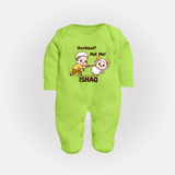 Qurbani Not Me Funny Eid Baby Full Body Suit (Personalized) - LIME GREEN - New Born (Chest 7.5")
