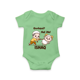 Qurbani Not Me Funny Eid Baby Romper (Personalized) - GREEN - New Born (Chest 14")