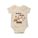 Qurbani Not Me Funny Eid Baby Romper (Personalized) - IVORY - New Born (Chest 14")