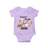 Qurbani Not Me Funny Eid Baby Romper (Personalized) - LILAC - New Born (Chest 14")