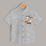 Qurbani Not Me Funny Eid Baby Shirt (Personalized) - GREY - 0 - 6 Months Old (Chest 23")