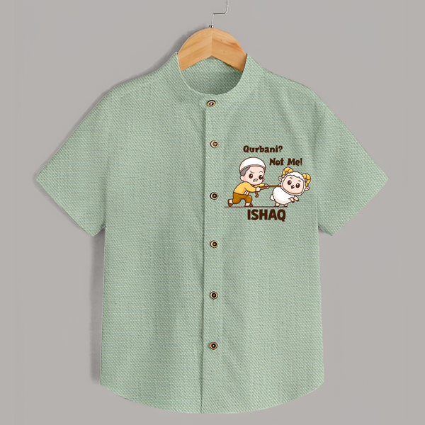 Qurbani Not Me Funny Eid Baby Shirt (Personalized) - MINT GREEN - 0 - 6 Months Old (Chest 23")
