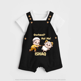 Qurbani Not Me Funny Eid Baby dungaree (Personalized) - BLACK - 0 - 5 Months Old (Chest 18")