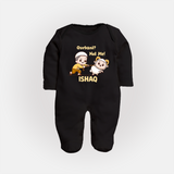 Qurbani Not Me Funny Eid Baby Full Body Suit (Personalized) - BLACK - New Born (Chest 7.5")
