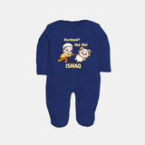 Qurbani Not Me Funny Eid Baby Full Body Suit (Personalized) - NAVY BLUE - New Born (Chest 7.5")