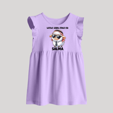 Little Star’s First Eid Stylish Lamb Personalized Baby Baby Frock - LILAC - 0 - 3 Months Old (Chest 17")