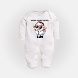 Little Star’s First Eid Stylish Lamb Personalized Baby Full Body Suit - WHITE - New Born (Chest 7.5")
