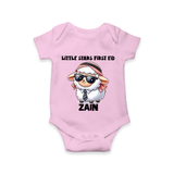 Little Star’s First Eid Stylish Lamb Personalized Baby Romper - BABY PINK - New Born (Chest 14")