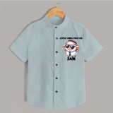 Little Star’s First Eid Stylish Lamb Personalized Baby Shirt - ARCTIC BLUE - 0 - 6 Months Old (Chest 23")