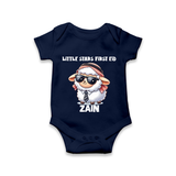 Little Star’s First Eid Stylish Lamb Personalized Baby Romper - NAVY BLUE - New Born (Chest 14")