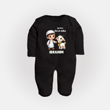 My First Eid Al Adha Boy & Goat Personalized Baby Full Body Suit - BLACK - New Born (Chest 7.5")