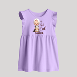 My First Eid with Mom & Baby Lamb Personalized Baby Baby Frock - LILAC - 0 - 3 Months Old (Chest 17")