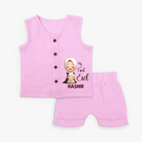 My First Eid with Mom & Baby Lamb Personalized Baby jabla - BABY PINK - 0 - 3 Months Old (Chest 9.8")