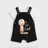 My First Eid with Mom & Baby Lamb Personalized Baby dungaree - BLACK - 0 - 5 Months Old (Chest 18")