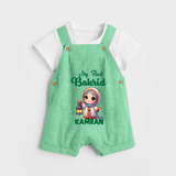 My First Bakrid Lantern Girl Personalized Baby dungaree - GREEN - 0 - 5 Months Old (Chest 18")