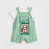 My First Bakrid Lantern Girl Personalized Baby dungaree - MINT GREEN - 0 - 5 Months Old (Chest 18")