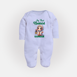 My First Bakrid Lantern Girl Personalized Baby Full Body Suit - BABY BLUE - New Born (Chest 7.5")