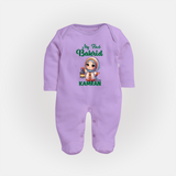 My First Bakrid Lantern Girl Personalized Baby Full Body Suit - LILAC - New Born (Chest 7.5")
