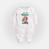 My First Bakrid Lantern Girl Personalized Baby Full Body Suit - WHITE - New Born (Chest 7.5")