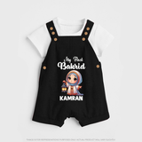My First Bakrid Lantern Girl Personalized Baby dungaree - BLACK - 0 - 5 Months Old (Chest 18")