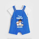 My First Bakrid Boy & Lamb Festive Personalized Baby dungaree - COBALT BLUE - 0 - 5 Months Old (Chest 18")