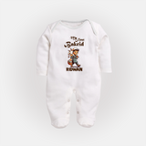 My First Bakrid Boy with Goat Celebration Personalized Baby Full Body Suit - WHITE - New Born (Chest 7.5")