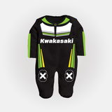 Kwakasaki Inspired Personalized Baby Biker Sleepsuit