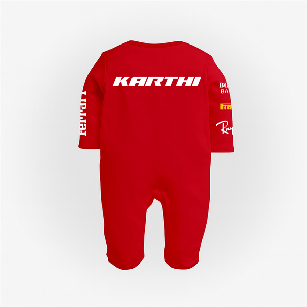 Mini Ferrari Driver Sleepsuit – Custom Name Baby Racing Outfit