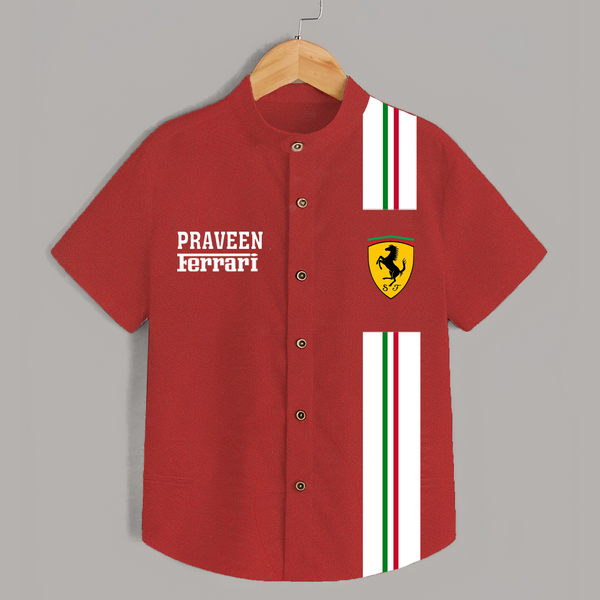 Mini Ferrari Racer Kid Shirt – Personalized Race Outfit