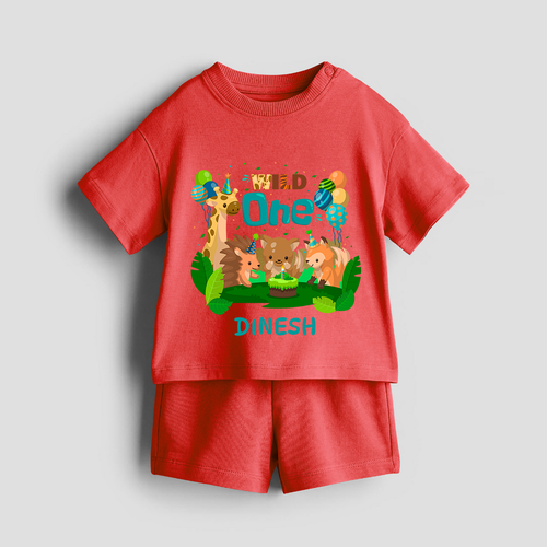 Celebrate The 1st Birthday With Wild Theme - Personalized Birthday Co-ord With Customized Name