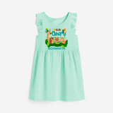 Celebrate The 1st Birthday "Wild One" with Personalized Frock - TEA GREEN - 0 - 6 Months Old (Chest 18")