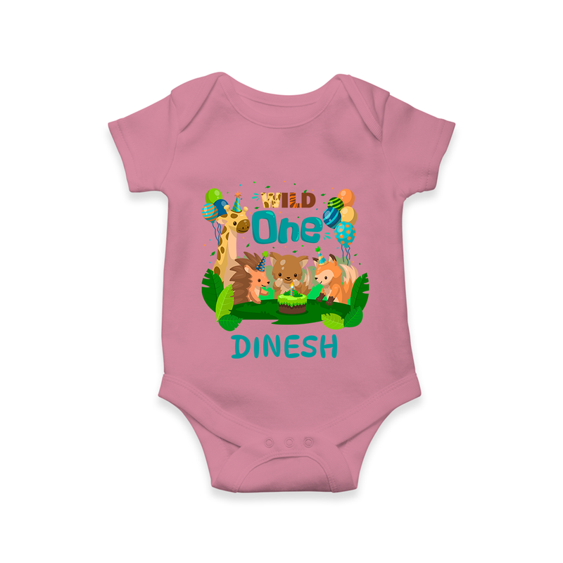 1 Month Baby Bodysuit | Custom Name Romper | Soft Cotton Onesie - ONION - New Born (Chest 14")