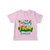 1 Month Baby T-Shirt | Custom Name T-Shirt | Soft Cotton - BABY PINK - 0-5 Months Old (Chest 17")