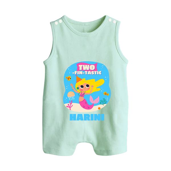 Newborn Romper Suit/ Sleeveless Romper for 2 Month | Customizable Romper Suit/ Sleeveless Romper | Ideal for Celebrations - MINT GREEN - 0 - 5 Months Old (Chest 18")