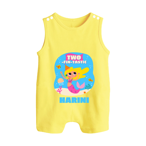 Newborn Romper Suit/ Sleeveless Romper for 2 Month | Customizable Romper Suit/ Sleeveless Romper | Ideal for Celebrations - PASTEL YELLOW - 0 - 5 Months Old (Chest 18")
