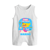 Newborn Romper Suit/ Sleeveless Romper for 2 Month | Customizable Romper Suit/ Sleeveless Romper | Ideal for Celebrations - WHITE - 0 - 5 Months Old (Chest 18")