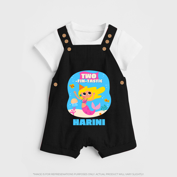 Newborn Dungaree Set for 2 Month | Customizable Dungaree Set | Ideal for Celebrations - BLACK - 0 - 5 Months Old (Chest 18")