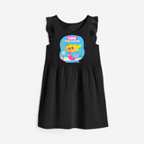 Celebrate The 2nd Birthday "Two-fin-tastic" with Personalized Frock - BLACK - 0 - 6 Months Old (Chest 18")