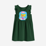 Celebrate The 2nd Birthday "Two-fin-tastic" with Personalized Frock - BOTTLE GREEN - 0 - 6 Months Old (Chest 18")