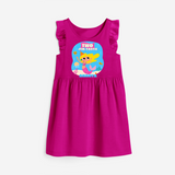 Celebrate The 2nd Birthday "Two-fin-tastic" with Personalized Frock - HOT PINK - 0 - 6 Months Old (Chest 18")