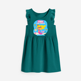 Celebrate The 2nd Birthday "Two-fin-tastic" with Personalized Frock - MYRTLE GREEN - 0 - 6 Months Old (Chest 18")