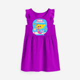 Celebrate The 2nd Birthday "Two-fin-tastic" with Personalized Frock - PURPLE - 0 - 6 Months Old (Chest 18")