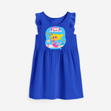 Celebrate The 2nd Birthday "Two-fin-tastic" with Personalized Frock - ROYAL BLUE - 0 - 6 Months Old (Chest 18")