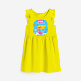 Celebrate The 2nd Birthday "Two-fin-tastic" with Personalized Frock - YELLOW - 0 - 6 Months Old (Chest 18")