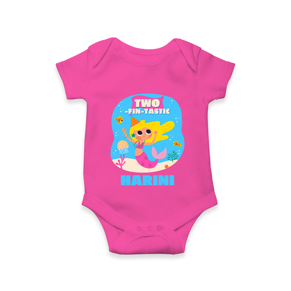 Newborn Romper/Onesie for 2 Month | Customizable Bodysuit | Ideal for Celebrations - HOT PINK - New Born (Chest 14")