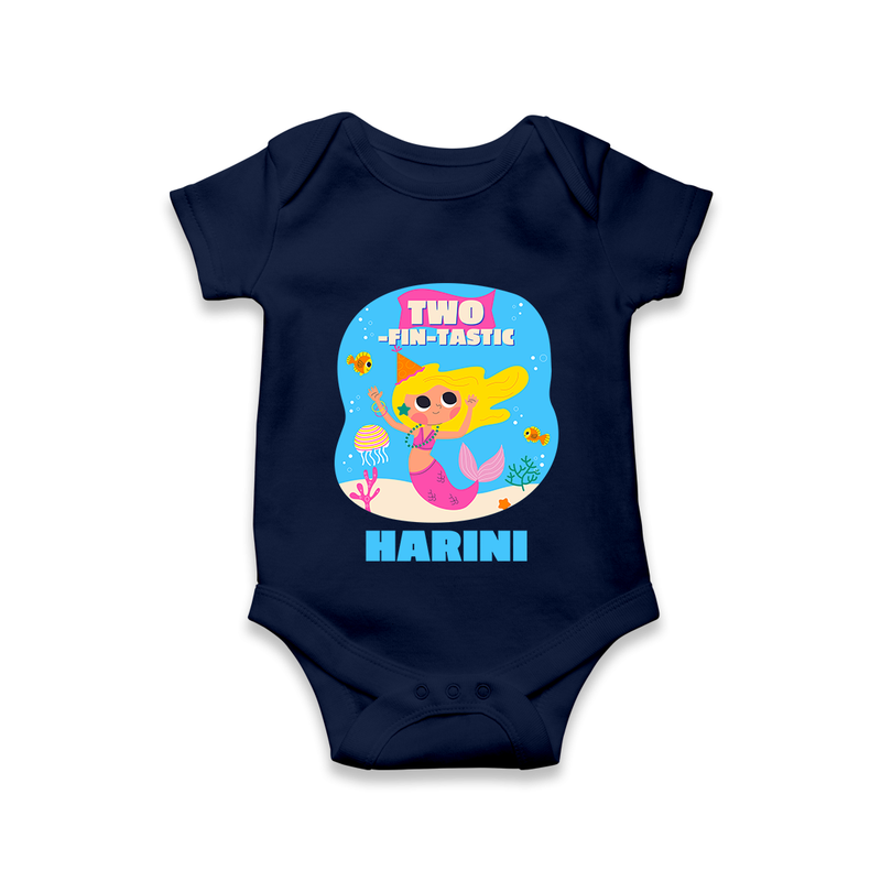 Newborn Romper/Onesie for 2 Month | Customizable Bodysuit | Ideal for Celebrations - NAVY BLUE - New Born (Chest 14")